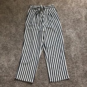 Striped Paperbag Pants